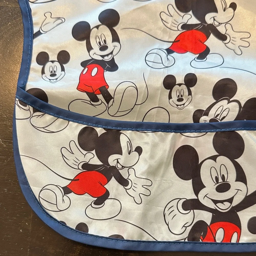 Disney Mickey Mouse Bib Set - Blue and Gray